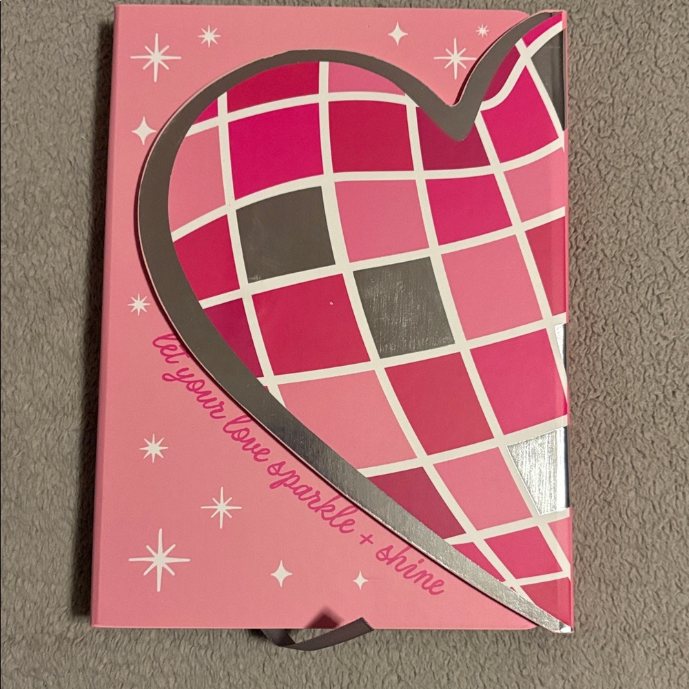 Pink Heart Valentine “let your love sparkle + shine” Journal